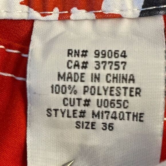 Billabong Mens Boardshorts Andy Irons World Champ Quick Dry Red Size 36 - Picture 3 of 7